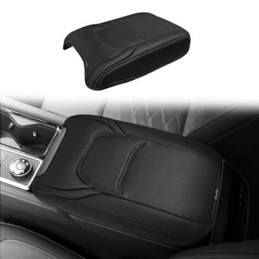 Imagem de Muslogy Capa de apoio de braço para console central compatível com Nissan Pathfinder 2022-2025 almofada de apoio de braço confortável almofada de descanso de braço protetor de couro vegano regular