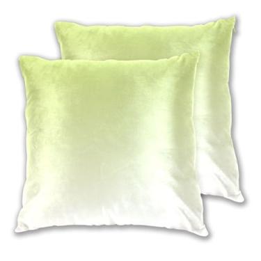 Imagem de Joitme Conjunto de 2 capas de travesseiro verde abacate floral branco gradiente, capa de travesseiro grande para uso ao ar livre, almofadas de cama para sofá, 50 x 50 cm, 2 peças