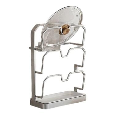 Imagem de Suporte de tampa de panela - Suporte de tampa | Rack vertical de armazenamento - para armário de cozinha, bancada, pia despensa, sala de jantar, casa, apartamento, restaurante