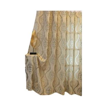 Imagem de Cortinas Decorativas Europeias Blackout Curry Oito Ondas Perfuradas Pa