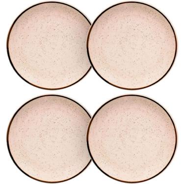Imagem de Jogo de Pratos de Porcelana Sobremesa Brisa 18,5cm 4 peças - Oxford