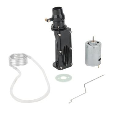 Imagem de SWOQ Hélice de bomba de jato a motor, motor de barco a jato 6-12V para transmissão de barco e controle para controle remoto RC barco (preto)