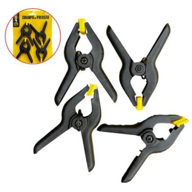 Imagem de Grampos Sargento Kit C/ 4 Grampos Nylon Marceneiro 3 Pol  - ferramenta
