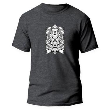Imagem de  Camiseta Basica Algodão Premium Estampa Digital Owl Skull - Pavesi, G