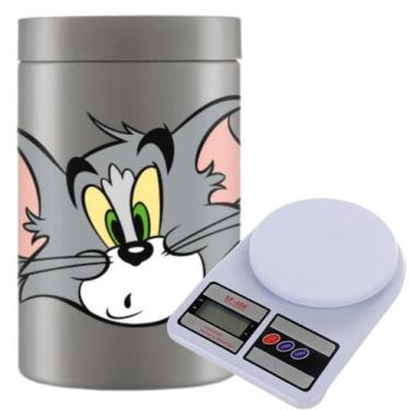 Imagem de Kit Pote de armazenamento Tom e Jerry + Balança Digital de Cozinha - M