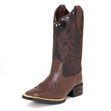 Imagem de Bota Feminina Texana Café Couro DIfranca - 6145, 37