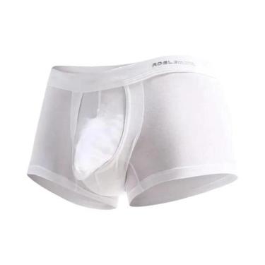 Imagem de Cueca Masculina De Seda Gelada Com Separação Do Cordão Retículo Austrí