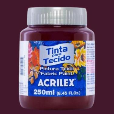 Imagem de Tinta para Tecido Fosca 250ml Acrilex - Cores Quentes - 04125, VINHO -