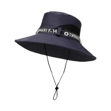 Imagem de Chapéu De Sol Dobrável Unissex De Aba Larga Cor Sólida Para Pesca E Mo