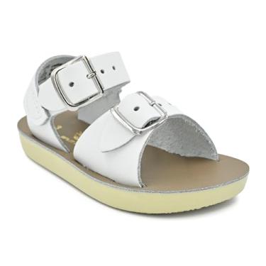 Imagem de Salt Water Sandals Sandália de surfista da Hoy Shoe (bebê/criança pequena/criança grande), Branco, 11 Little Kid