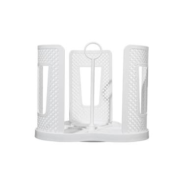 Imagem de Suporte para Copos de Papel Descártáveis 360 Graus Rotativo Prateleira Removível Multicenário Rack Acabamento Plástico E