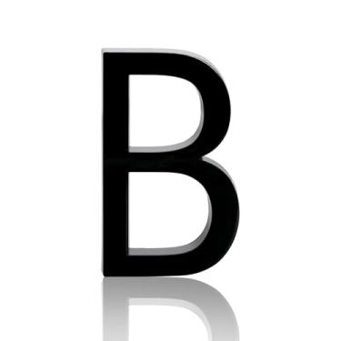 Imagem de NumRealm Números de casa, número de caixa de correio 3D à prova d'água, endereço de porta autoadesivo, jardim, apartamento, hotel, sinalização, preto (B)