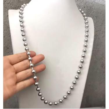 Imagem de Colar de Bolinhas em Aço Inoxidável Estilo Clássico - Magazine world j