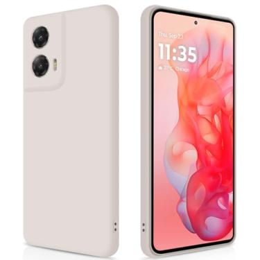 Imagem de GiiYoon Capa de silicone compatível com Motorola Moto G Stylus 2024, capa de telefone macia sedosa de corpo inteiro com proteção para câmera, capa à prova de choque com forro de microfibra, branco