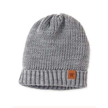 Imagem de Touca Bebê Tricot Cinza Pingo Lelê-Masculino