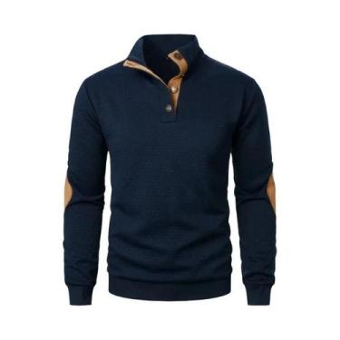 Imagem de Camisas Polo Masculinas De Manga Longa Com Botão E Gola, Leves E Casua