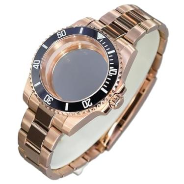 Imagem de FEIYASHI Caixa de relógio de aço inoxidável SUB de 40 mm para NH35/NH36/38 Miyota8215 ETA2824 movimento com bisel de rotação unidirecional, Tampa inferior de vidro 2, For NH35 NH34 NH36 NH38 Movement