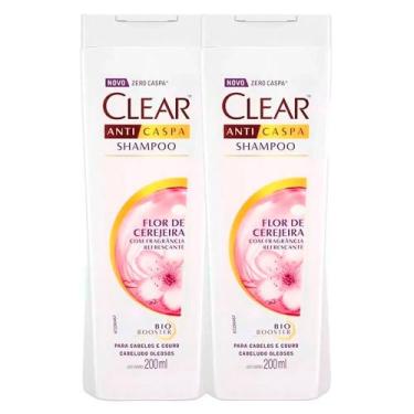 Imagem de Kit 2 Shampoo Anticaspa Clear Women Flor de Cerejeira 200ml