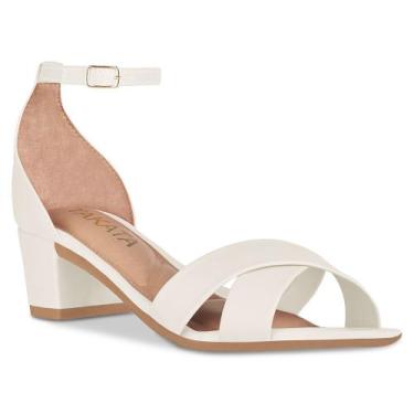 Imagem de Sandalia Feminina Colorida Festa Salto Baixo Grosso Moda A3.14 C - E-T