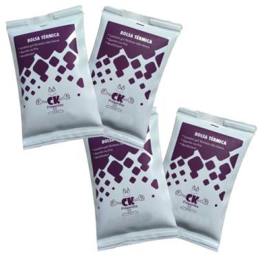 Imagem de Kit 4 Gelo artificial Frio ou Quente para Bolsa Termica Marmita Bebida