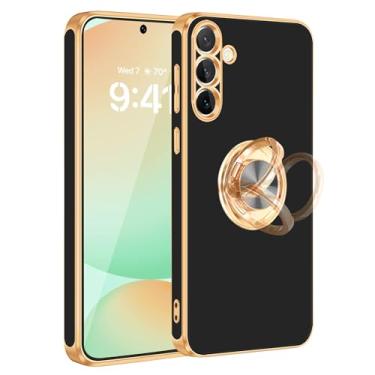 Imagem de Fingic Capa para Samsung Galaxy S24 FE [com suporte de anel de 360°] [suporte magnético para carro] Capa com suporte para mulheres, meninas, meninos, fina, à prova de choque para Samsung Galaxy S24 FE