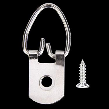 Imagem de Acouto Conjunto de Cabides para Porta-retratos de 50 Unidades - Fotos, Pinturas, Espelhos Pendurados Em Ferro e - Instalação Com Parafusos - Disponível Em Vários Tamanhos e Cores Elegantes (Tipo B)