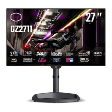 Imagem de Monitor Gamer Cooler Master Tempest 27" QHD, 240Hz, 0.03ms, OLED, DP e HDMI, FreeSync Premium-Unissex