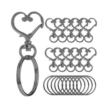 Imagem de Fecho Rotativo Em Formato De Coração 50 Peças, Fecho Lagosta Em Liga D