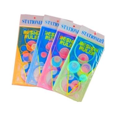 Imagem de 22/4 Peças Régua Espirógrafo Brinquedos De Desenho E Pintura Com Rodas