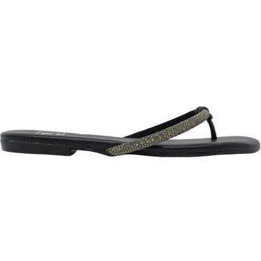 Imagem de Rasteirinha Dedo Feminina Casual Dia a Dia Passeio Tira com Strass Conforto Moleca 5557.103