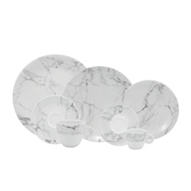 Imagem de Jogo de Jantar 84 Peças Chá Marmore Porcelana Schmidt