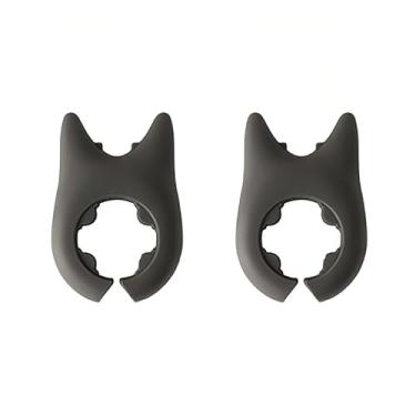 Imagem de Pacote com 2 descansos de colher de silicone laranja – Suportes de utensílios de cozinha antiderrapantes resistentes ao calor para fogão, lindos descansos de clipe de panela de cozinha para espátulas