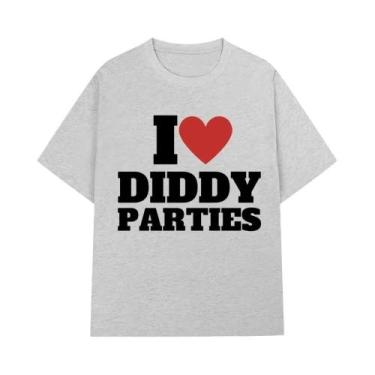 Imagem de Camiseta Masculina E Feminina Oversized Com Estampa Engraçada, I Love 