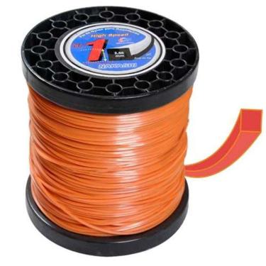 Imagem de Bobina Fio Nylon Roçadeira Quadrado 2,5 Mm X 280 M 2kg