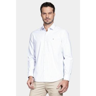 Imagem de Camisa Aramis Manga Longa Regular Tricoline Xadrez Branco-Masculino