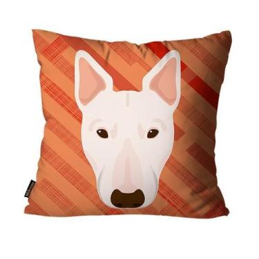 Imagem de Capa para Almofada Mdecore Pets Cachorro gato , Bull Terrier Laranja