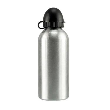 Imagem de Garrafa de Alumínio Prata com Tampa Bola para Sublimação 600ml  BC