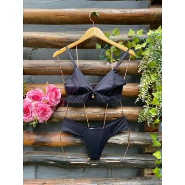 Imagem de Conjunto de Lingerie Karolinny, Preto, M, Microfibra