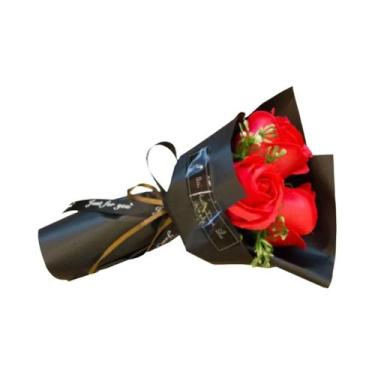 Imagem de Urso De Pelúcia Para O Dia Dos Namorados, Buquê De Rosas De Sabão Arti