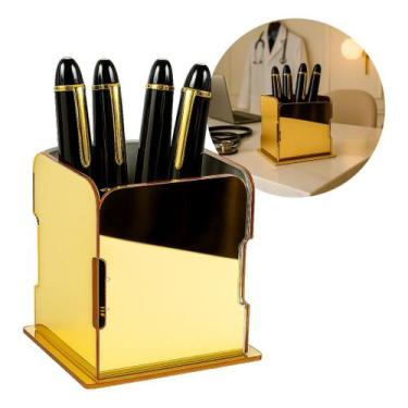 Imagem de Organizador Porta Canetas Luxo Escritório Consultório Clinica Elegante