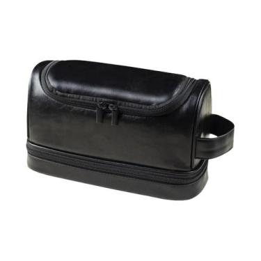 Imagem de Bolsa De Viagem Masculina Em Couro Para Artigos De Higiene, Grande, Re