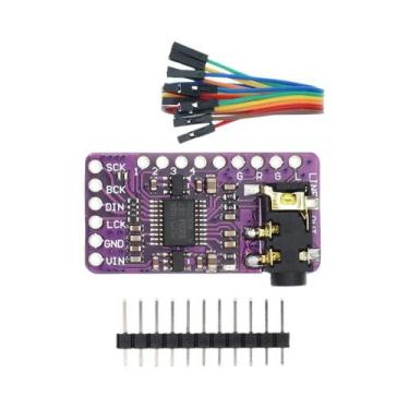 Imagem de Módulo Decodificador I2S DAC PCM5102A GY-PCM5102 Formato PHAT Placa De