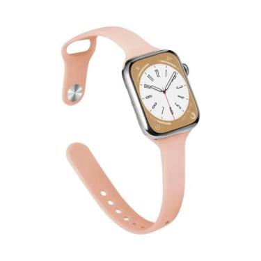 Imagem de Pulseira De Silicone Fina Para Apple Watch 44mm 40mm 38mm 42mm 49mm iW