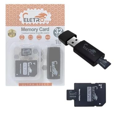 Imagem de Cartão De Memória 32gb Pen Drive 3 Em 1 Classe 10