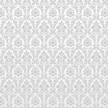 Imagem de Papel De Parede Arabesco Cinza E Branco Adesivo Quarto Sala