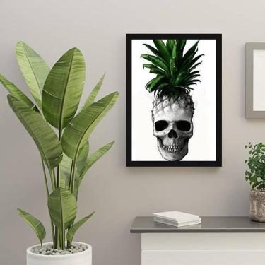 Imagem de Quadro Decorativo Caveira Abacaxi 34x23cm