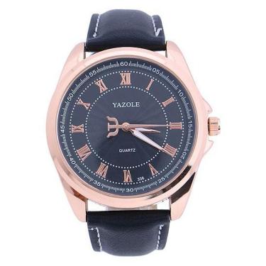 Imagem de Relógio Masculino Yazole 336 Pulseira Em Couro Preto
