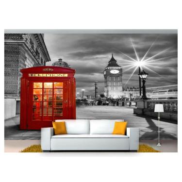 Imagem de Papel De Parede Cidade Prédios Londres Cabine 6M² Ncd192