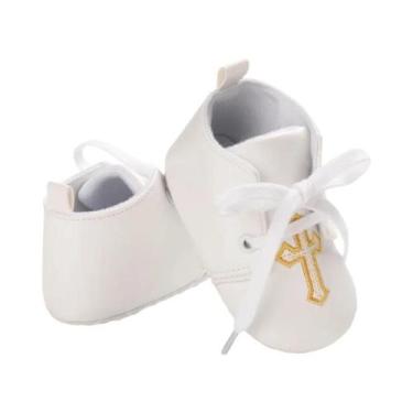 Imagem de Sapatos Brancos Para Bebês Recém-Nascidos, Solado Macio, Sapatos Para 