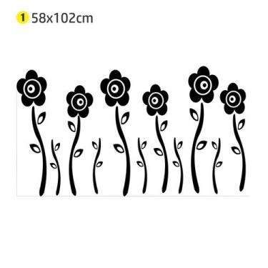 Imagem de Adesivo Parede Jardim de Flores 58x102 sala cozinha - escolhidoporamor